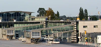 Dortmund airport, apron with Eurowinga and Ryanair machines, air terminal,  Terminal 1 Dortmund, airfield Dortmund, EDLW, Dortmund, Ruhr, Nordrhein-Wes  Stock Photo - Alamy