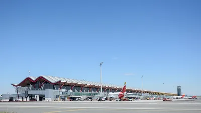 Terminal of Madrid International Airport, Aeropuerto Madrid Barajas, MAD,  Spain Editorial Stock Image - Image of outdoor, europe: 255330024