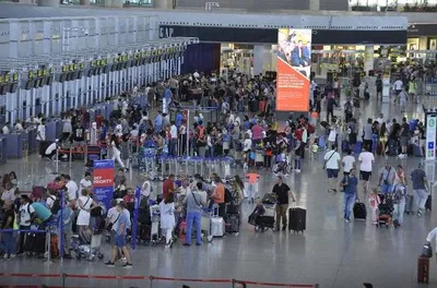Inside Malaga airport in Andalucia Spain Stock Photo - Alamy