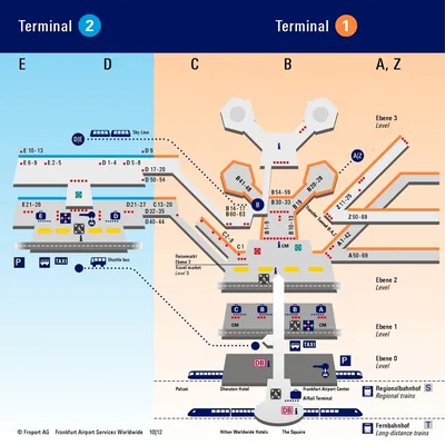 Схема аэропорта Франкфурта на русском языке