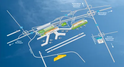 Схема аэропорта Франкфурта на русском языке
