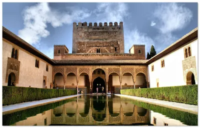 Альгамбра, дворец львов, Гранада, Испания Стоковое Изображение -  изображение насчитывающей дворец, испанско: 40076103