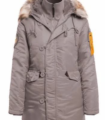 Зимняя женская куртка-парка аляска черная n-3b slim fit black купить в  Украине - b-k.net.ua