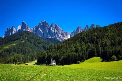 Фотография Альпы Италия Dolomites гора Скала Природа облачно