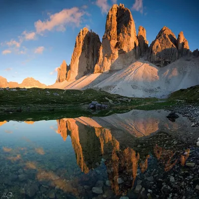 Фотографии Альпы Италия Dolomites Горы Природа облачно 5120x3201