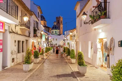 Spain, Comunidad Valenciana, Mediterranean Sea, Alicante District, Costa  Blanca, Iberian Peninsula, Altea, Night View Of A Cobbled Street In Old  Town Digital Art by Stefano Politi Markovina - Pixels