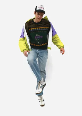 Костюм модника из 90х в свитере Бойз и кепке USA | Retro Moda