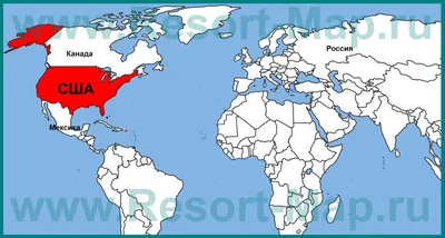 Карта Мира для США, Канады, Австралии. | Пикабу