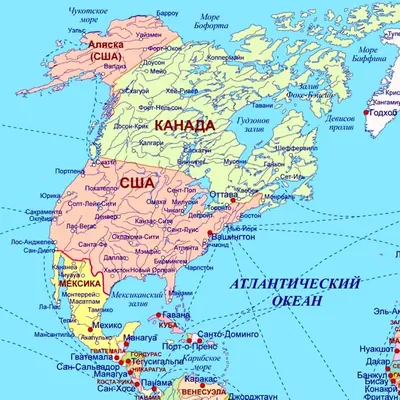 Американская карта мира | Пикабу