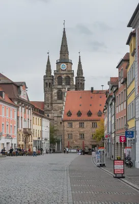 Martin Luther Platz with St. Gumbertus Church, Ansbach, Germany, Europe  Stock Photo - Alamy