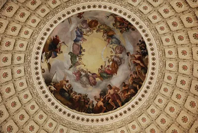 How the Apotheosis of Washington fresco was created in the Capitol Dome  (1865) - Click Americana