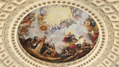 The Apotheosis of Washington in the Rotunda of the United States Capitol  Building Painting by Constantino Brumidi - Fine Art America