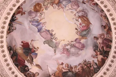 How the Apotheosis of Washington fresco was created in the Capitol Dome  (1865) - Click Americana