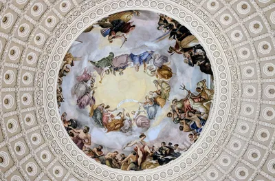 Study for the Apotheosis of Washington, U.S. Capitol Dome Acrylic Print by  Constantino Brumidi - Pixels