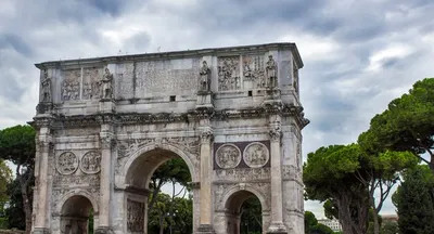 Триумфальная арка Константина, достопримечательность, Рим, площадь дель  Колоссео — Яндекс Карты