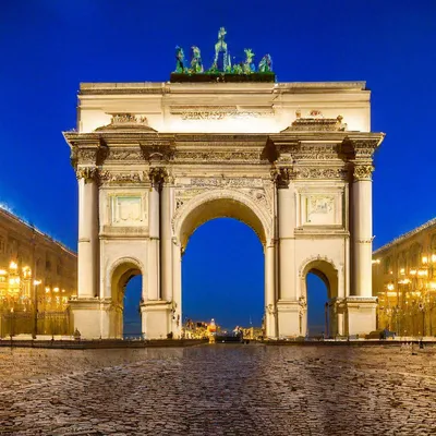 Триумфальная арка в Москве, рендеринг…» — создано в Шедевруме