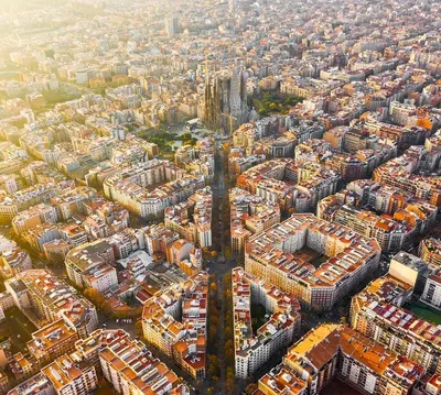 Архитектура Барселоны, игра Minecraft» — создано в Шедевруме