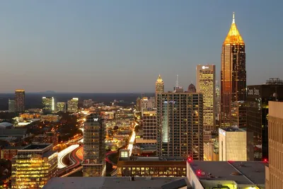 Обои Atlanta Skyline at Sunset, Georgia Города Атланта (США), обои для  рабочего стола, фотографии atlanta, skyline, at, sunset, georgia, города,  огни, ночного, атланта Обои для рабочего стола, скачать обои картинки  заставки на