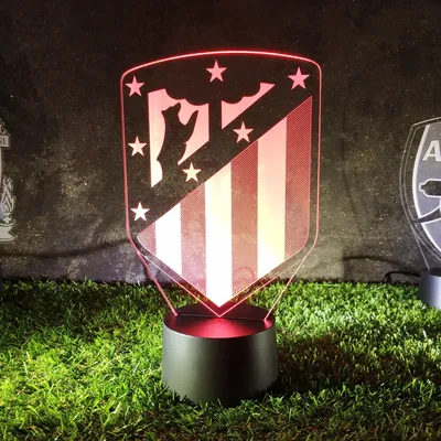 3D Светильник \"Атлетико Мадрид\" ( Atlético de Madrid) – купить по низкой  цене (1090 руб) у производителя в Москве | Интернет-магазин «3Д-Светильники»