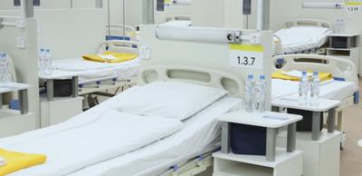 Лечение больных с COVID-19 в резервном госпитале в АТЦ \"Москва\" | РИА  Новости Медиабанк