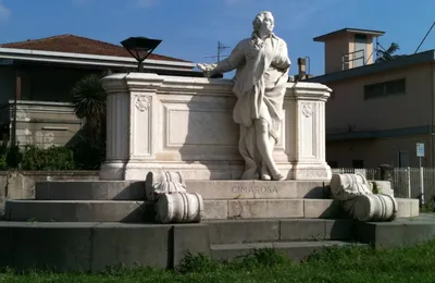 Monument to the composer Domenico Cimarosa, by Francesco Jerace  (1853-1937), Aversa, Campania, Italy, 1910-1920. - Album alb3320643