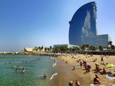 Барселона фото пляж