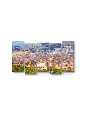 Барселона Городской Пейзаж. С Высоты Птичьего Полета Видно Из Sagrada  Familia. Фотография, картинки, изображения и сток-фотография без роялти.  Image 23454349