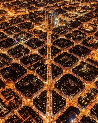 Пазл Барселона сверху, 1000 деталей