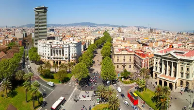 Взгляд сверху Барселоны от парка Guel на заходе солнца Барселона столица  Каталонии в Испании Редакционное Стоковое Фото - изображение насчитывающей  известно, панорама: 49762968