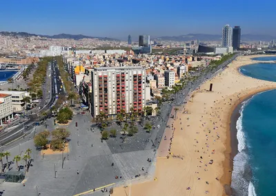 Фотография Испания Мегаполис Barcelona Сверху Дома город 4500x3000