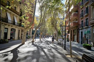 Паркинги возле Las Ramblas (Лас Рамблас) в районе Barri Gòtic Барселона,  Каталония, Испания.