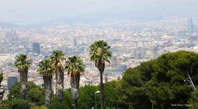 Вид сверху на город Барселона с дневным светом Барселона, Испания Стоковое  Фото - изображение насчитывающей перемещение, горизонт: 180094936