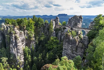 Крепость и мост Бастай в Саксонской Швейцарии: история, фото, как  добраться, карта