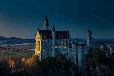 Бавария, Германия Самый красивый замок зимой - онлайн-пазл