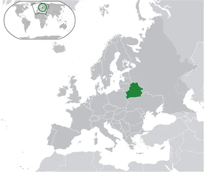 Large location map of Belarus in the World | Belarus | Europe | Mapsland |  Maps of the World