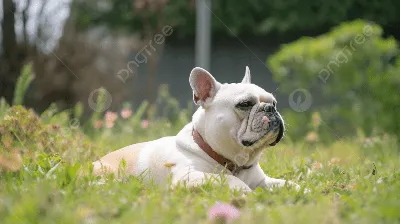 Французский бульдог собаки белый Стоковое Фото - изображение насчитывающей  пол, дистантно: 202467398
