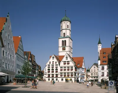 View of the old town with St. Martin's Church at Biberach an der Riss,  Upper Swabia, Baden-Wurttemberg, Germany Poster Print (36 x 12) -  Walmart.com