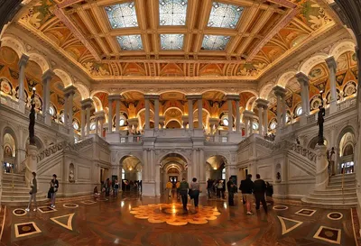 Читальный зал в библиотеке исторического здания Конгресса Томаса  Джефферсона, Вашингтон, округ Колумбия - PICRYL Поиск в мировом  общественном достоянии