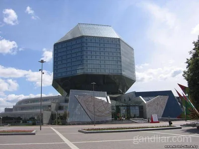 Unique Building - National Library of Belarus, Symbol of Minsk Stock Image  - Image of architecture, minsk: 73255347
