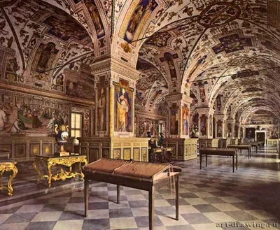 Картины, описание картин — Библиотека Ватикана. 1475-1589 - Музей  Арт-Рисунок