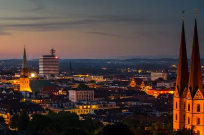 Исторический город квартальный Билефельд Германия Стоковое Фото -  изображение насчитывающей небо, старо: 117606180