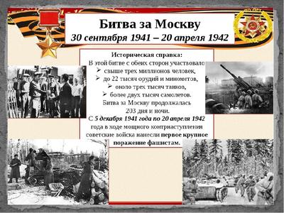 82-я годовщина Битвы за Москву