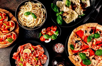 Итальянское Меню Блюда Итальянской Кухни — стоковая векторная графика и  другие изображения на тему Баклажан - Баклажан, Пармезан, Афиша - iStock