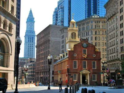 Фото Заснеженная улица Бостона, США / Boston, USA