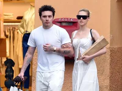 Brooklyn Beckham holds hands with wife Nicola Peltz as they depart a  private party in Beverly Hills | Daily Mail Online