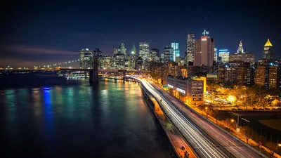 Бруклин, городской пейзаж Нью-Йорка Стоковое Изображение - изображение  насчитывающей американская, город: 111847783