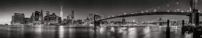 Бруклинский Мост На Закате, Нью-Йорк В Черно-белом Фотография, картинки,  изображения и сток-фотография без роялти. Image 45903432