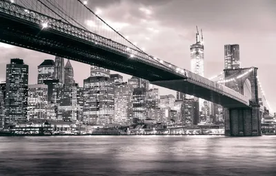 Бруклинский Мост - Фотообои на стену по Вашим размерам в интернет магазине  arte.ru. Заказать обои Бруклинский Мост - (1255)