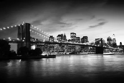 Черно-белая Картина на холсте Нью-Йорк Бруклинский мост пейзаж плакаты  принты Скандинавская картина на стену для гостиной домашний декор |  AliExpress