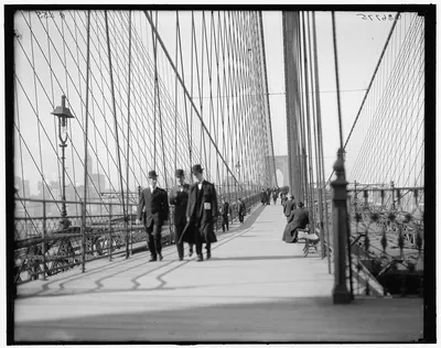 Большая модульная черно-белая картина на холсте для интерьера Бруклинский  мост в городе Нью Йорк Планета Декора 19290887 купить в интернет-магазине  Wildberries